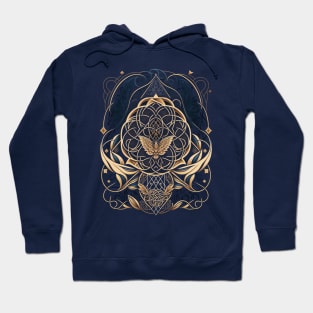 Fancy Art Nouveau Sacred Geometry Crest Hoodie